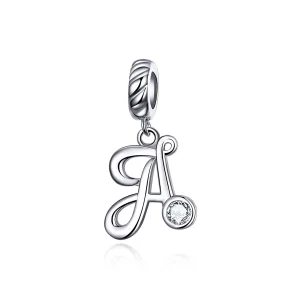 PANDORA típusú a betű függő charm - SCC1183-A (kép) PANDORA típusú a betű függő charm - SCC1183-A