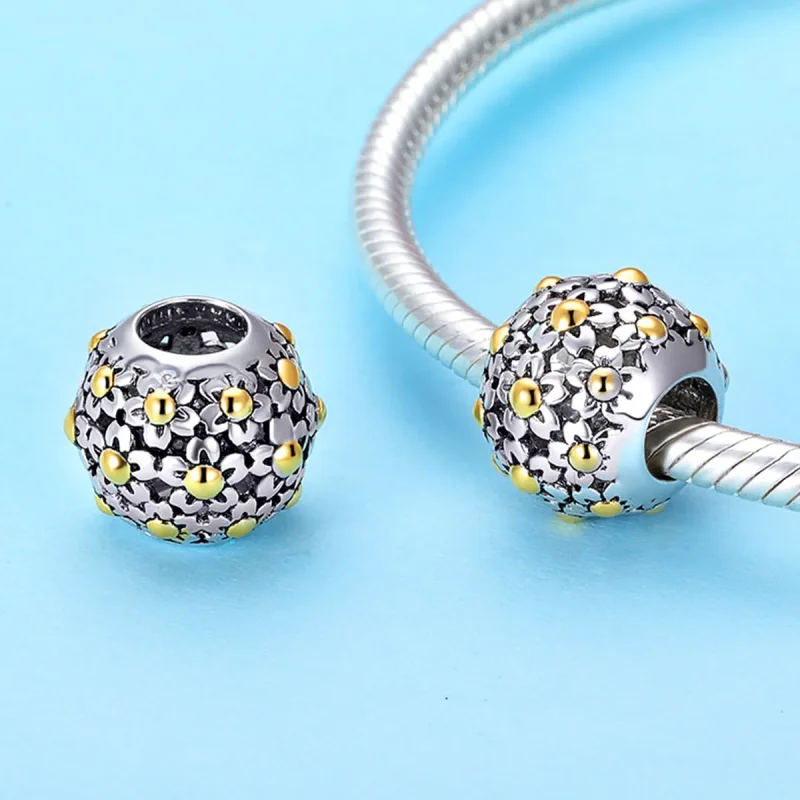 (kép) PANDORA típusú a virágok ölelése charm - SCC717 - Megtekintés 2