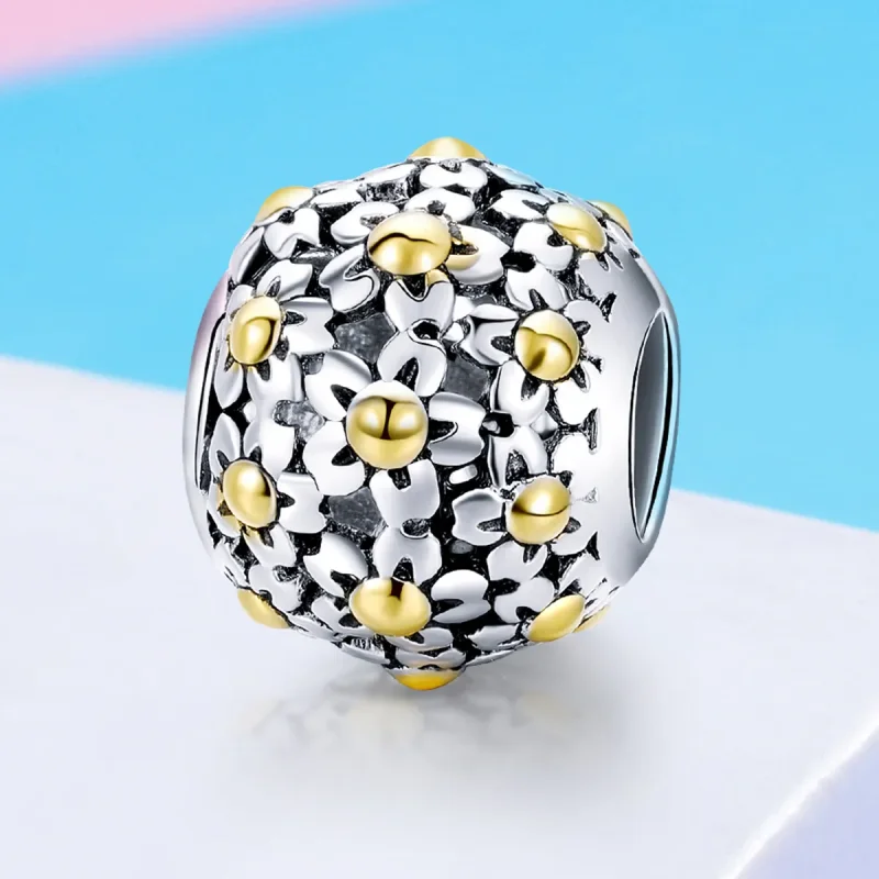 (kép) PANDORA típusú a virágok ölelése charm - SCC717 - Megtekintés 4