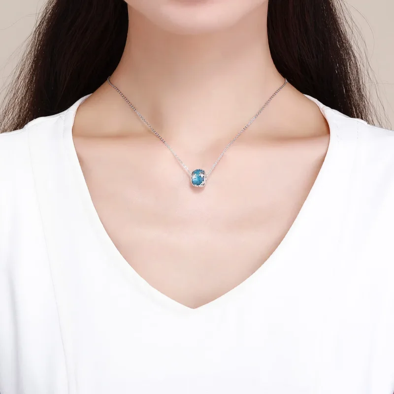 (kép) PANDORA típusú akvamarin daisy vallomása charm - SCC878 - Megtekintés 5