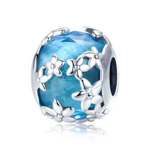 PANDORA típusú akvamarin daisy vallomása charm - SCC878 (kép) PANDORA típusú akvamarin daisy vallomása charm - SCC878