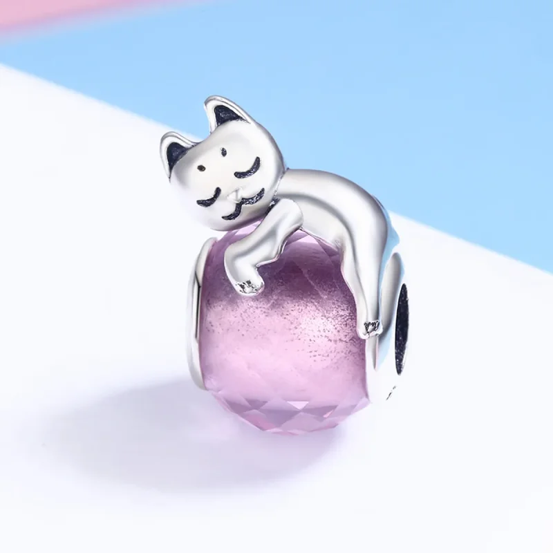 (kép) PANDORA típusú alvó macska charm - SCC447 - Megtekintés 3