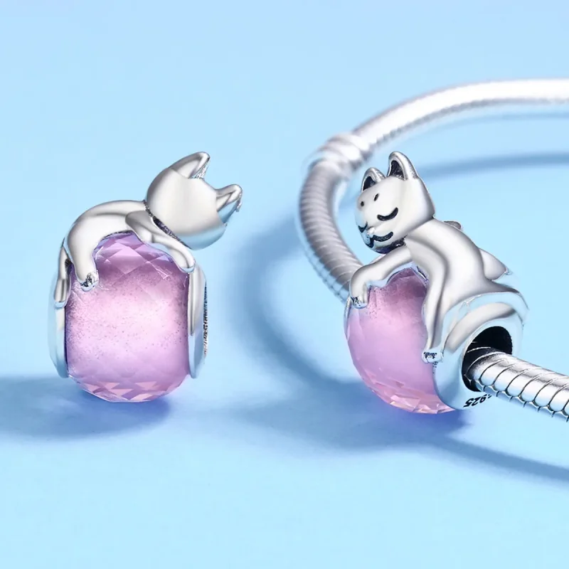 (kép) PANDORA típusú alvó macska charm - SCC447 - Megtekintés 5