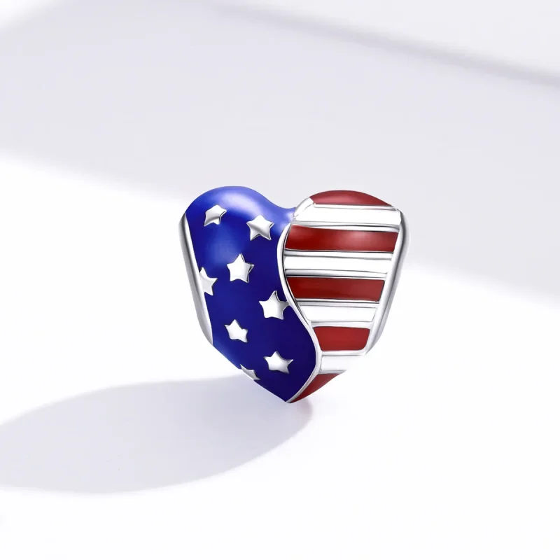 (kép) PANDORA típusú Amerikai zászló Charm - BSC281 - Megtekintés 4