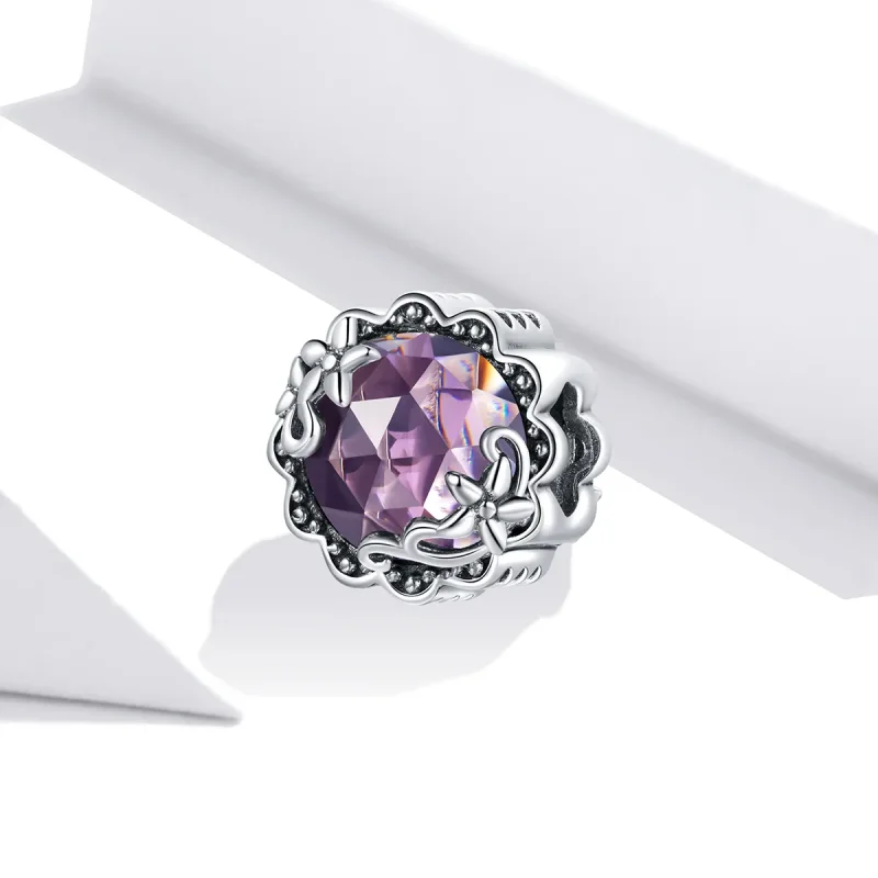 (kép) PANDORA típusú ametiszt minta charm - SCC1796 - Megtekintés 2