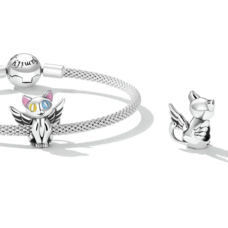(kép) PANDORA típusú Angyal macska Charm - SCC2299 - Megtekintés 4