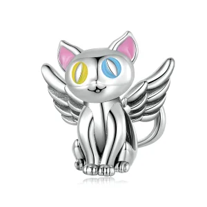 (kép) PANDORA típusú Angyal macska Charm - SCC2299