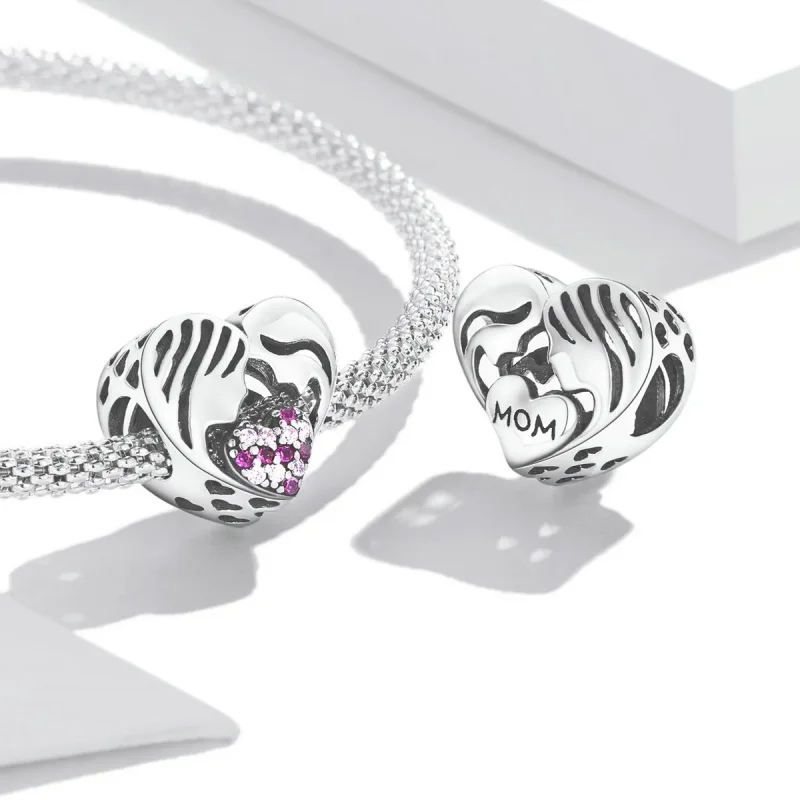 (kép) PANDORA típusú Anya és lánya szeretik a sziluettet Charm - BSC575 - Megtekintés 4