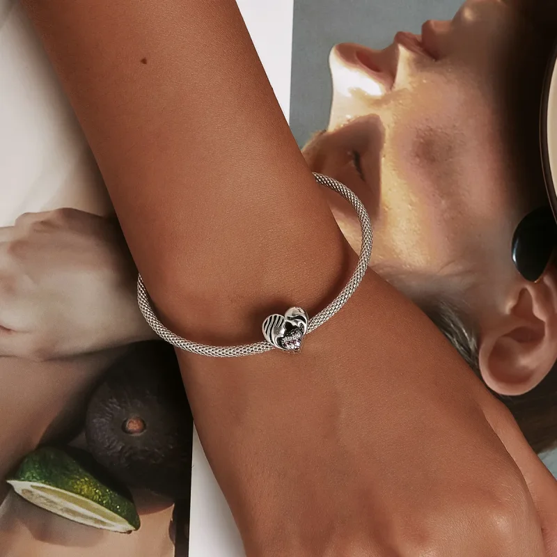 (kép) PANDORA típusú Anya és lánya szeretik a sziluettet Charm - BSC575 - Megtekintés 5