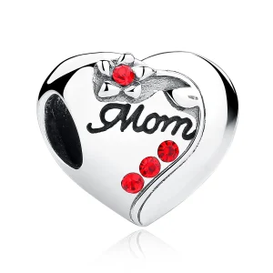 PANDORA típusú anya szív charm - SCC004 (kép) PANDORA típusú anya szív charm - SCC004