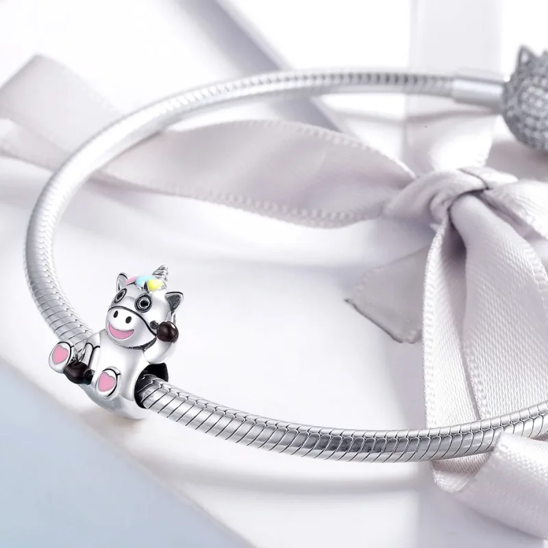 (kép) PANDORA típusú Aranyos egyszarvú Charm - BSC041 - Megtekintés 2