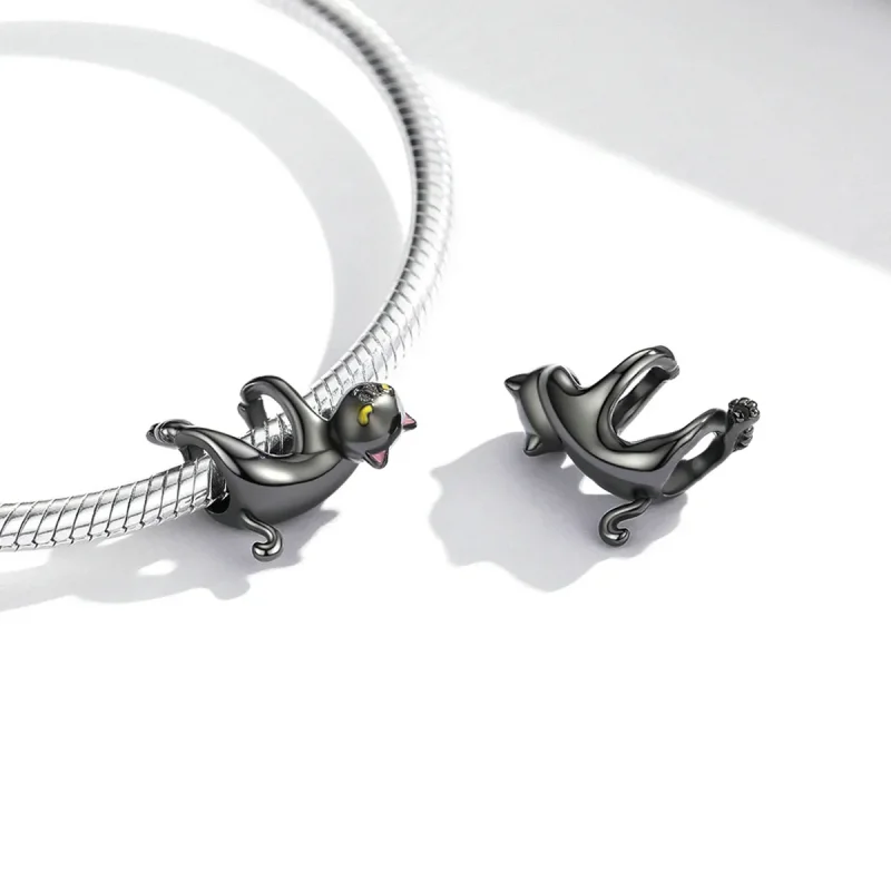 (kép) PANDORA típusú Aranyos fekete macska Charm - BSC520 - Megtekintés 4