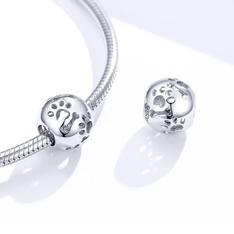 (kép) PANDORA típusú Aranyos kisállat lábnyomok Charm - BSC140 - Megtekintés 4