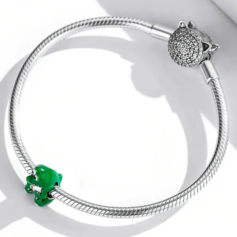 (kép) PANDORA típusú Aranyos krokodil Charm - SCC2008 - Megtekintés 3