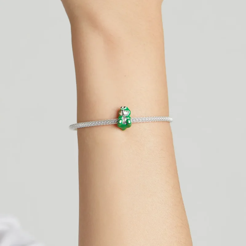 (kép) PANDORA típusú Aranyos krokodil Charm - SCC2008 - Megtekintés 5