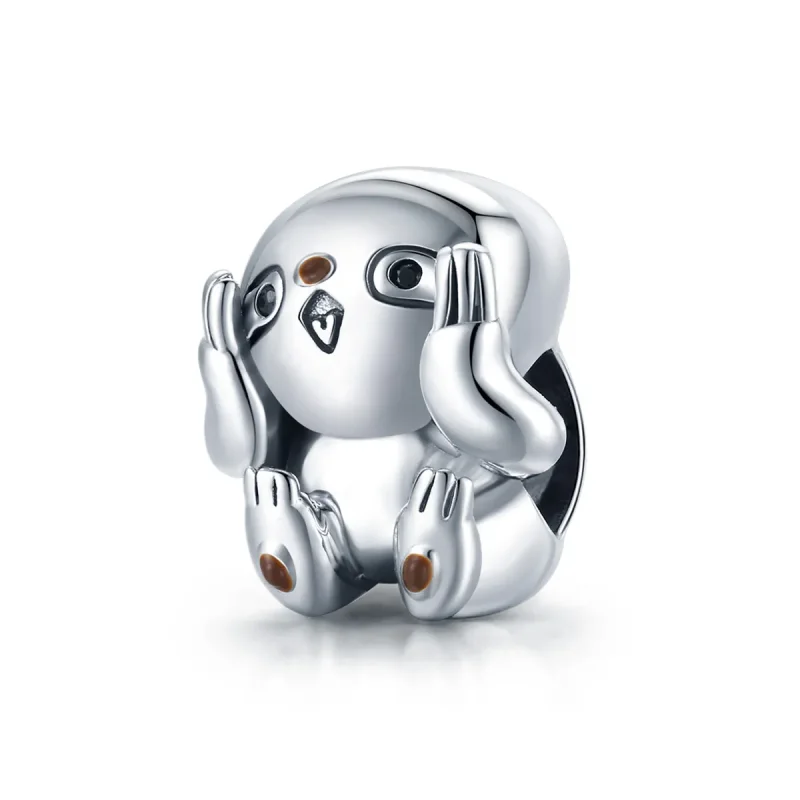 (kép) PANDORA típusú aranyos lajhár charm - SCC1698