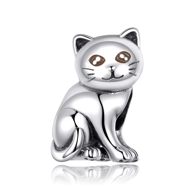 (kép) PANDORA típusú aranyos macska charm - SCC1305