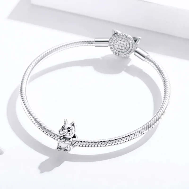 (kép) PANDORA típusú aranyos mókus charm - BSC338 - Megtekintés 3