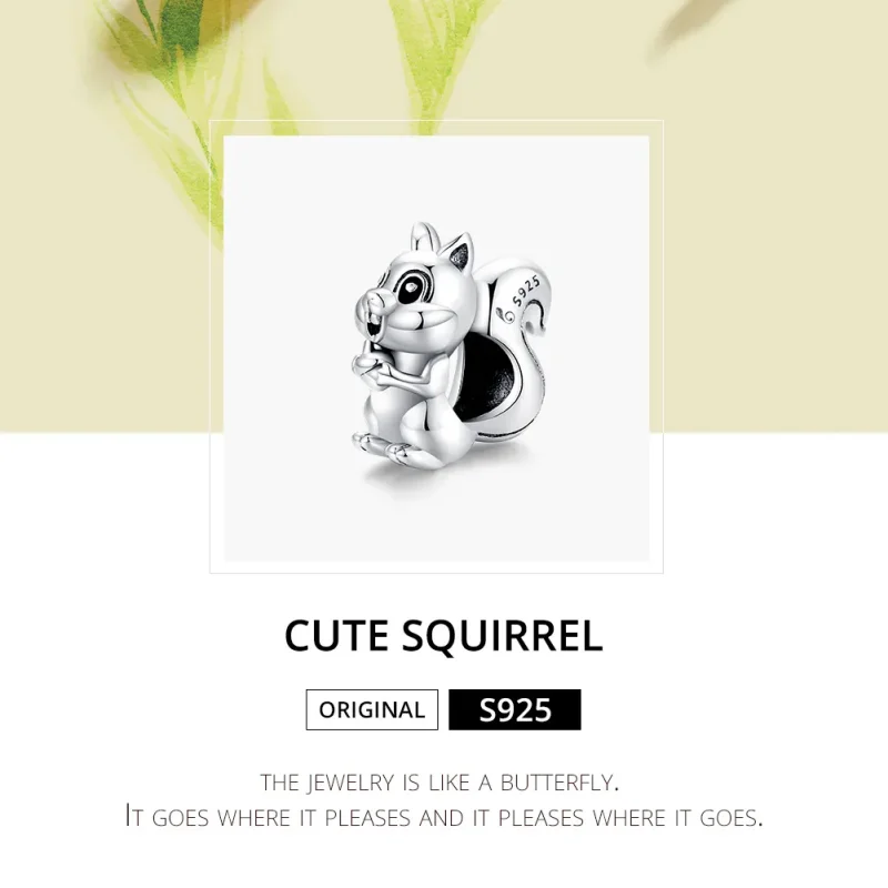(kép) PANDORA típusú aranyos mókus charm - BSC338 - Megtekintés 6
