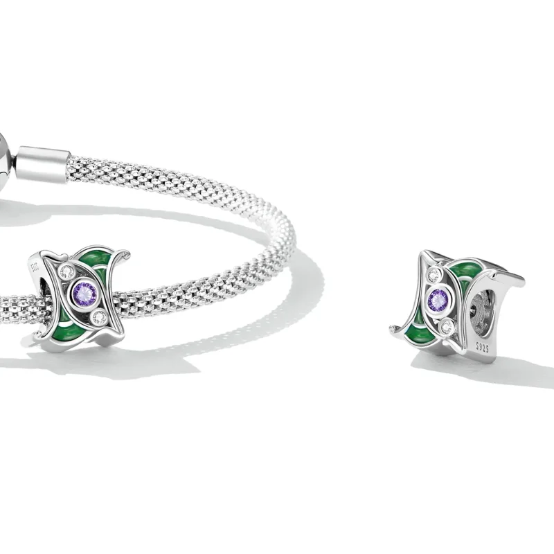 (kép) PANDORA típusú Art lila cirkónium spacer charm - SCC2294 - Megtekintés 4