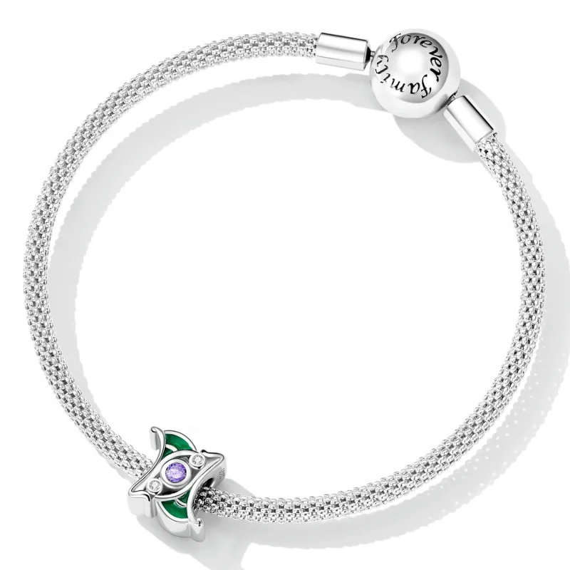 (kép) PANDORA típusú Art lila cirkónium spacer charm - SCC2294 - Megtekintés 5