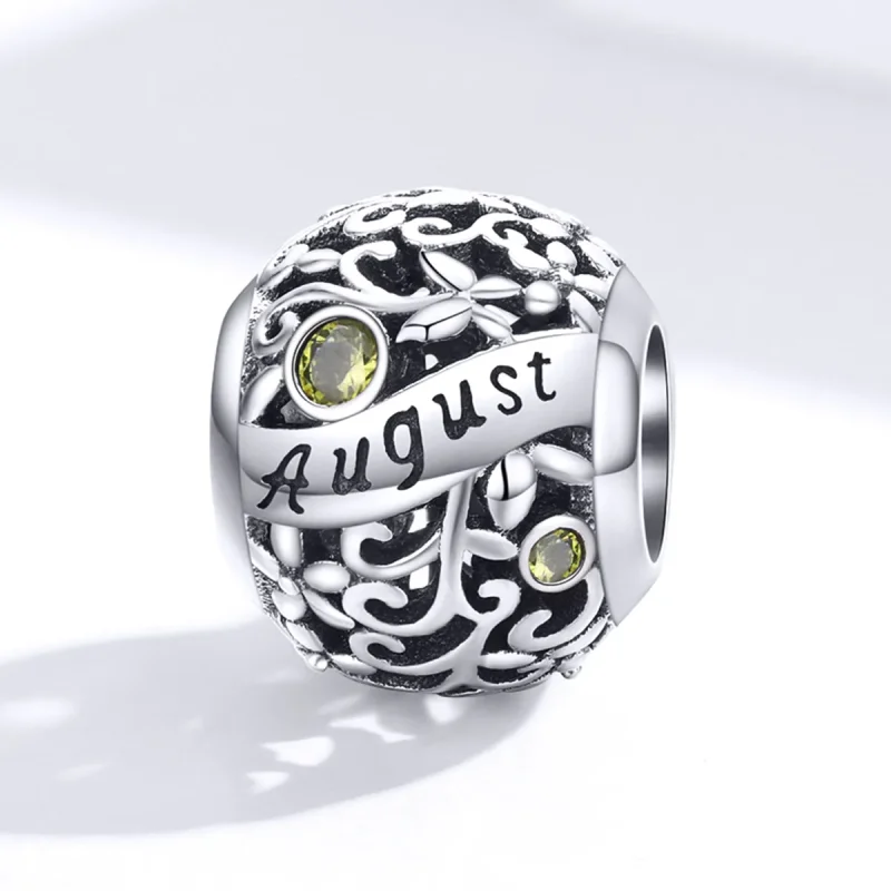 (kép) PANDORA típusú augusztus peridot születési kő charm - SCC1385-8 - Megtekintés 4