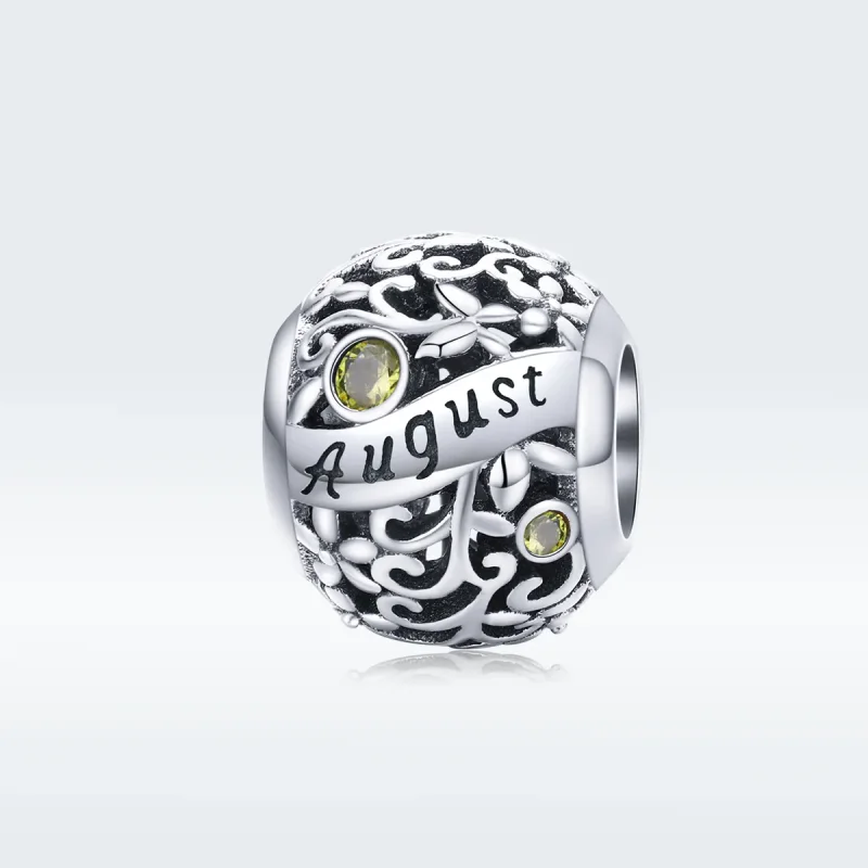 (kép) PANDORA típusú augusztus peridot születési kő charm - SCC1385-8 - Megtekintés 5