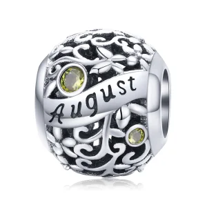 PANDORA típusú augusztus peridot születési kő charm - SCC1385-8 (kép) PANDORA típusú augusztus peridot születési kő charm - SCC1385-8