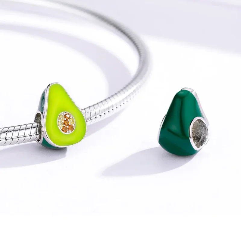 (kép) PANDORA típusú Avokádó Charm - BSC129 - Megtekintés 3