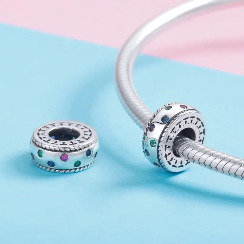 (kép) PANDORA típusú az első találkozás pillanata spacer charm - SCC1005 - Megtekintés 4