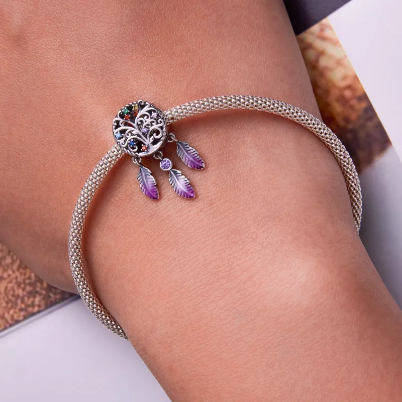 (kép) PANDORA típusú Az élet fája álomfogó Charm - SCC2268 - Megtekintés 6