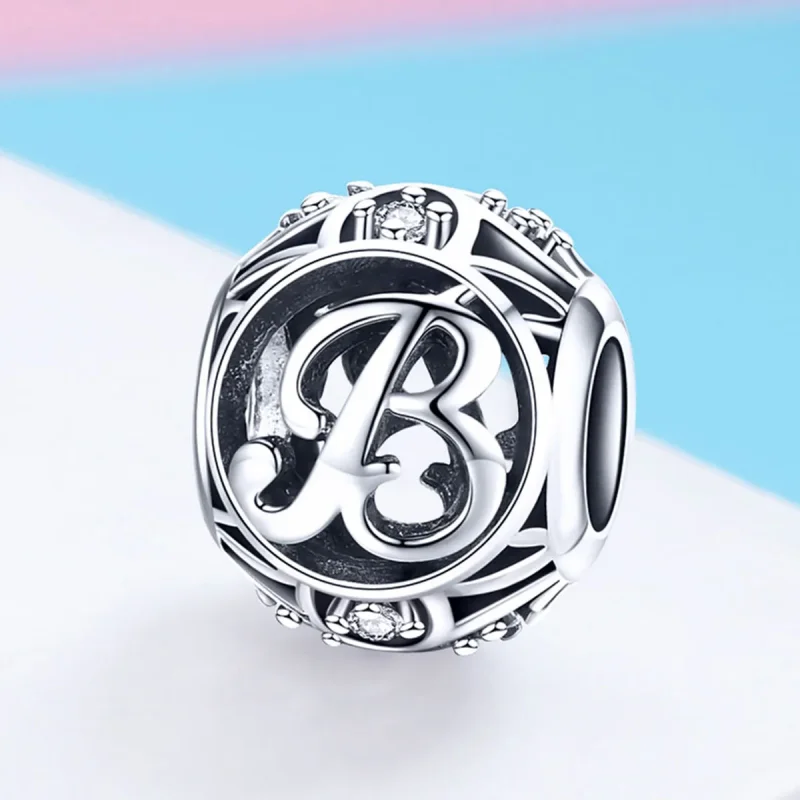 (kép) PANDORA típusú B betű Charm - SCC738-B - Megtekintés 2