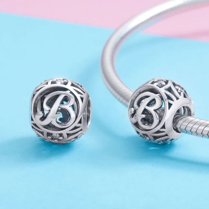 (kép) PANDORA típusú B betű Charm - SCC738-B - Megtekintés 3