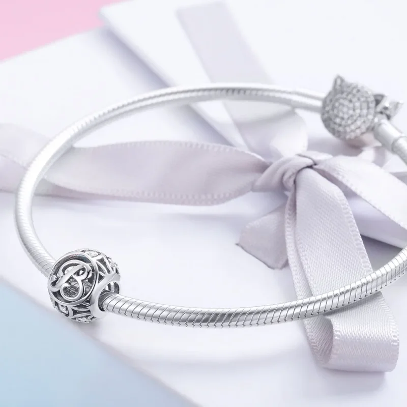(kép) PANDORA típusú B betű Charm - SCC738-B - Megtekintés 4