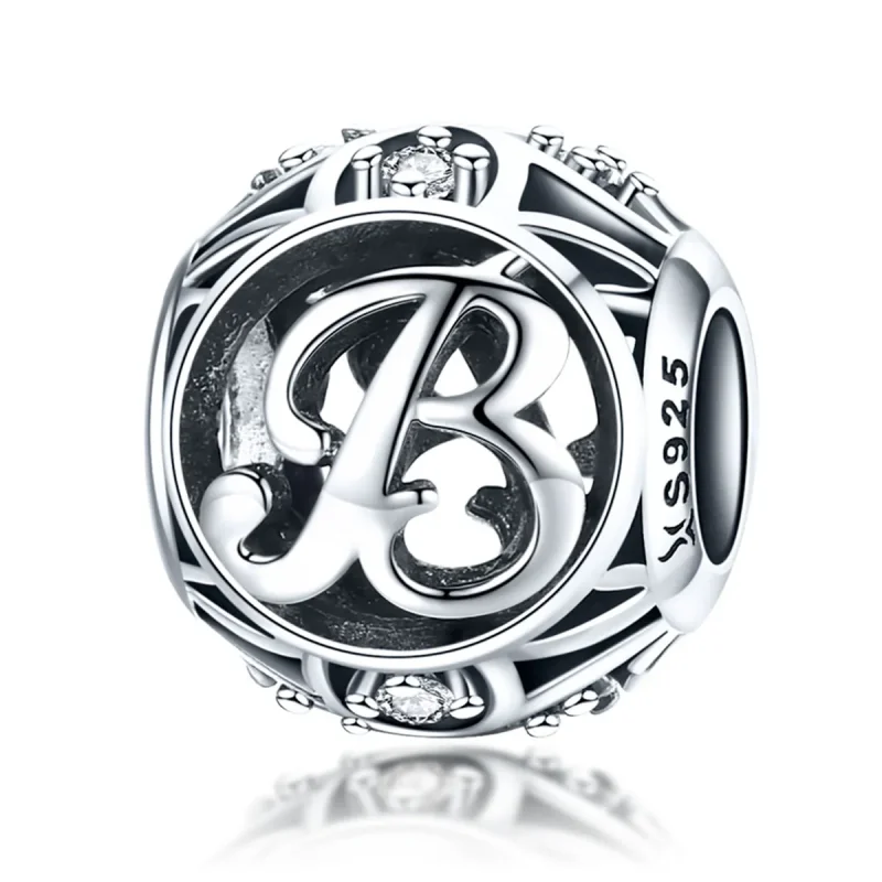 (kép) PANDORA típusú B betű Charm - SCC738-B