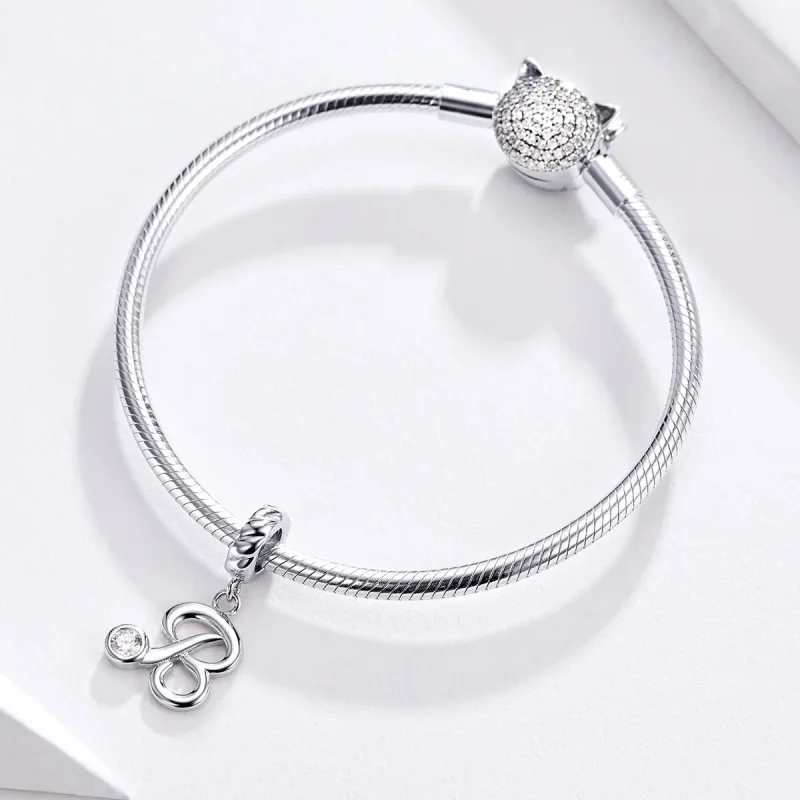 (kép) PANDORA típusú b betű függő charm - SCC1183-B - Megtekintés 2