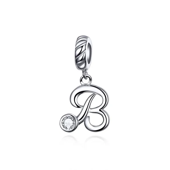 (kép) PANDORA típusú b betű függő charm - SCC1183-B