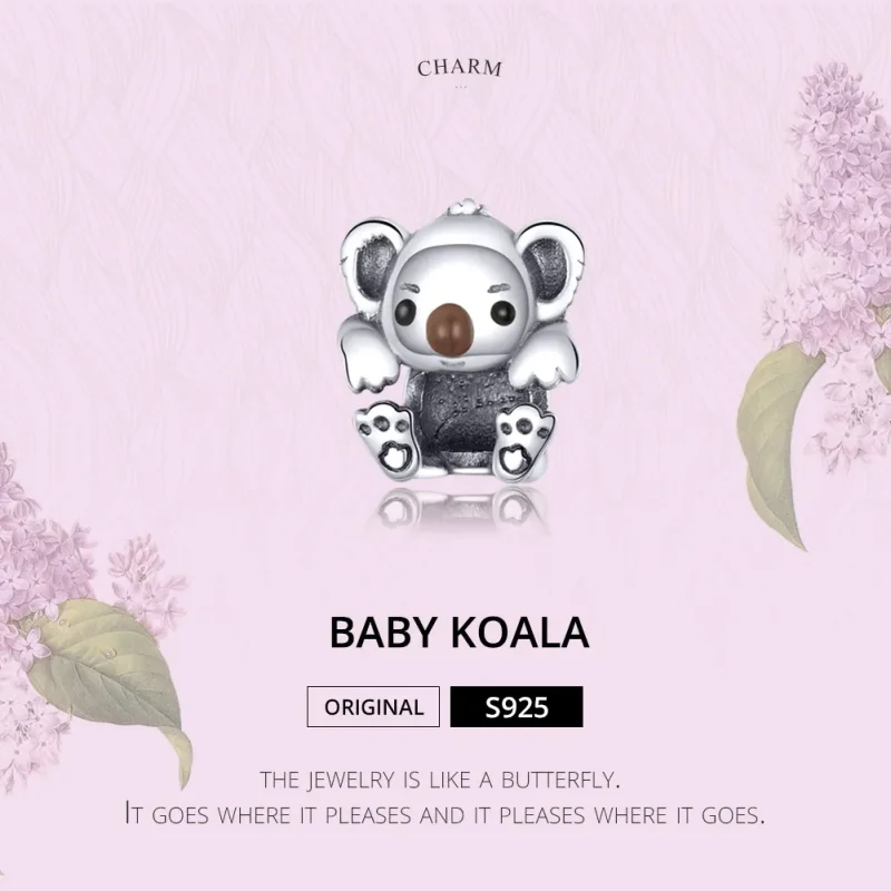 (kép) PANDORA típusú baba koala charm - SCC1304 - Megtekintés 2