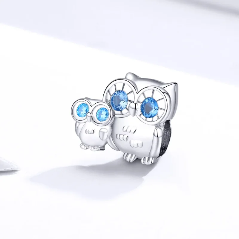 (kép) PANDORA típusú bagoly anya és gyermeke charm - BSC238 - Megtekintés 2