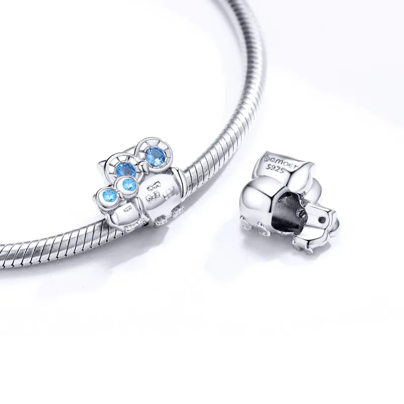 (kép) PANDORA típusú bagoly anya és gyermeke charm - BSC238 - Megtekintés 4