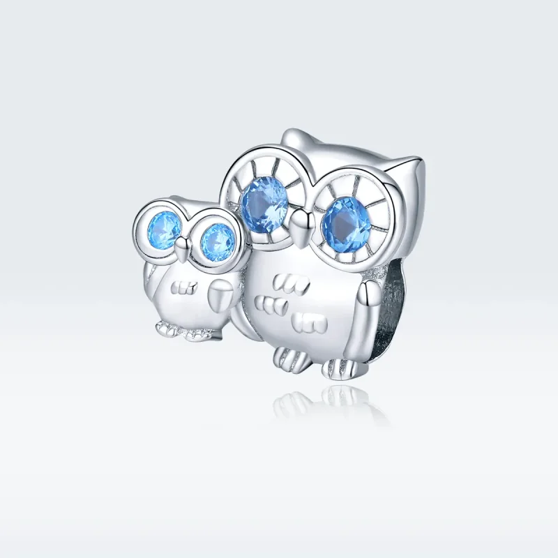 (kép) PANDORA típusú bagoly anya és gyermeke charm - BSC238 - Megtekintés 5