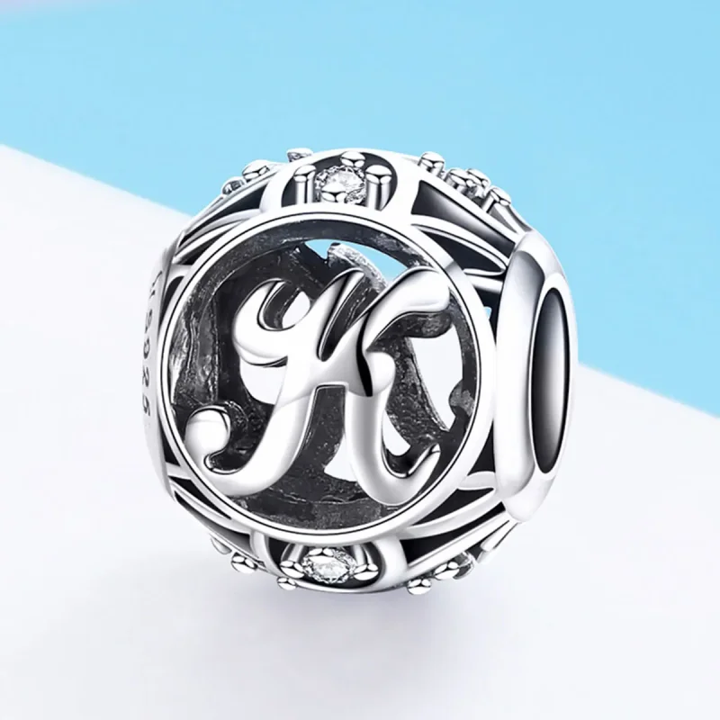 (kép) PANDORA típusú Betű-K Charm - SCC738-K - Megtekintés 2
