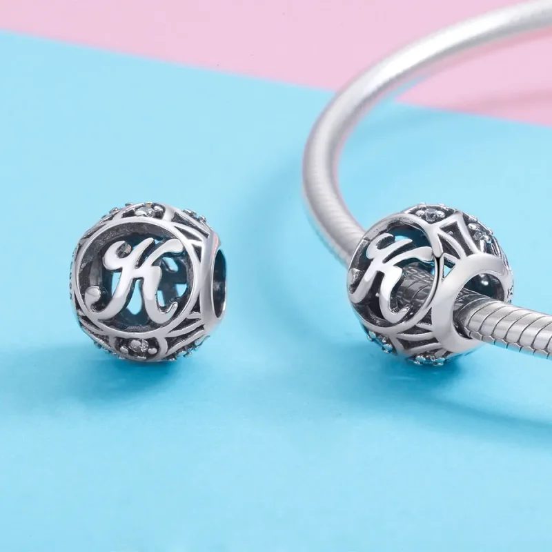 (kép) PANDORA típusú Betű-K Charm - SCC738-K - Megtekintés 3