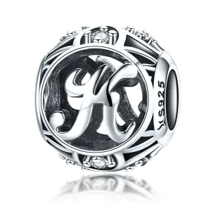 (kép) PANDORA típusú Betű-K Charm - SCC738-K