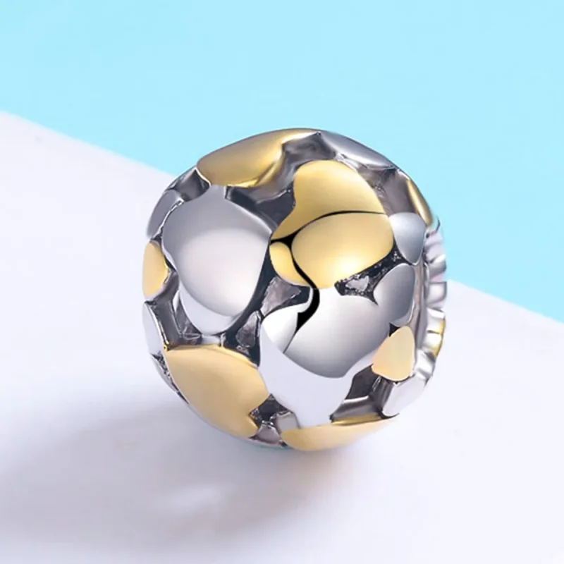 (kép) PANDORA típusú bicolor a szívem fényes charm - SCC537 - Megtekintés 3
