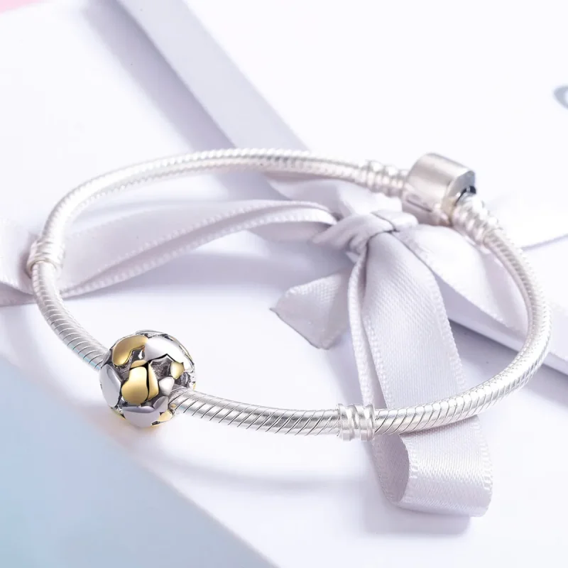 (kép) PANDORA típusú bicolor a szívem fényes charm - SCC537 - Megtekintés 4