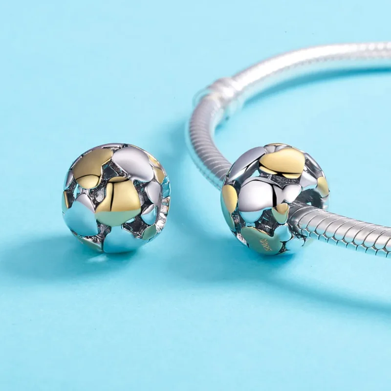 (kép) PANDORA típusú bicolor a szívem fényes charm - SCC537 - Megtekintés 5