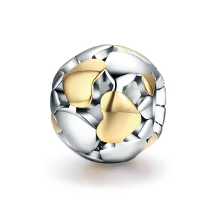 (kép) PANDORA típusú bicolor a szívem fényes charm - SCC537