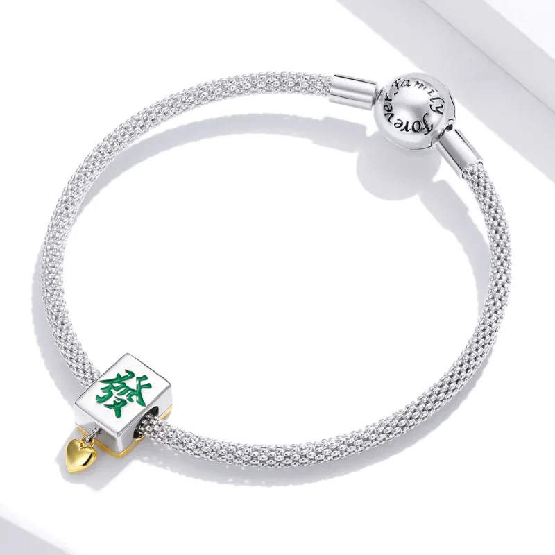 (kép) PANDORA típusú bicolor mahjong csempe charm - SCC1751 - Megtekintés 3