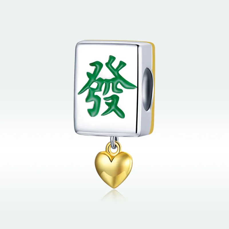 (kép) PANDORA típusú bicolor mahjong csempe charm - SCC1751 - Megtekintés 5